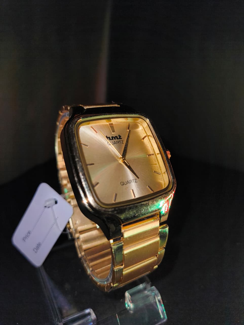 HMT Swarna |                                       Gold Square Dial and Siver Square Dail Chain men watch anolog watch