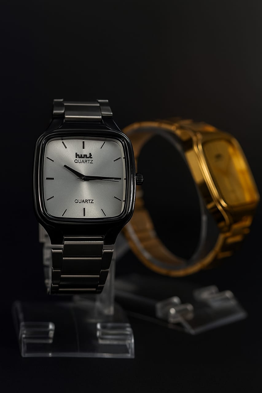HMT Swarna |                                       Gold Square Dial and Siver Square Dail Chain men watch anolog watch