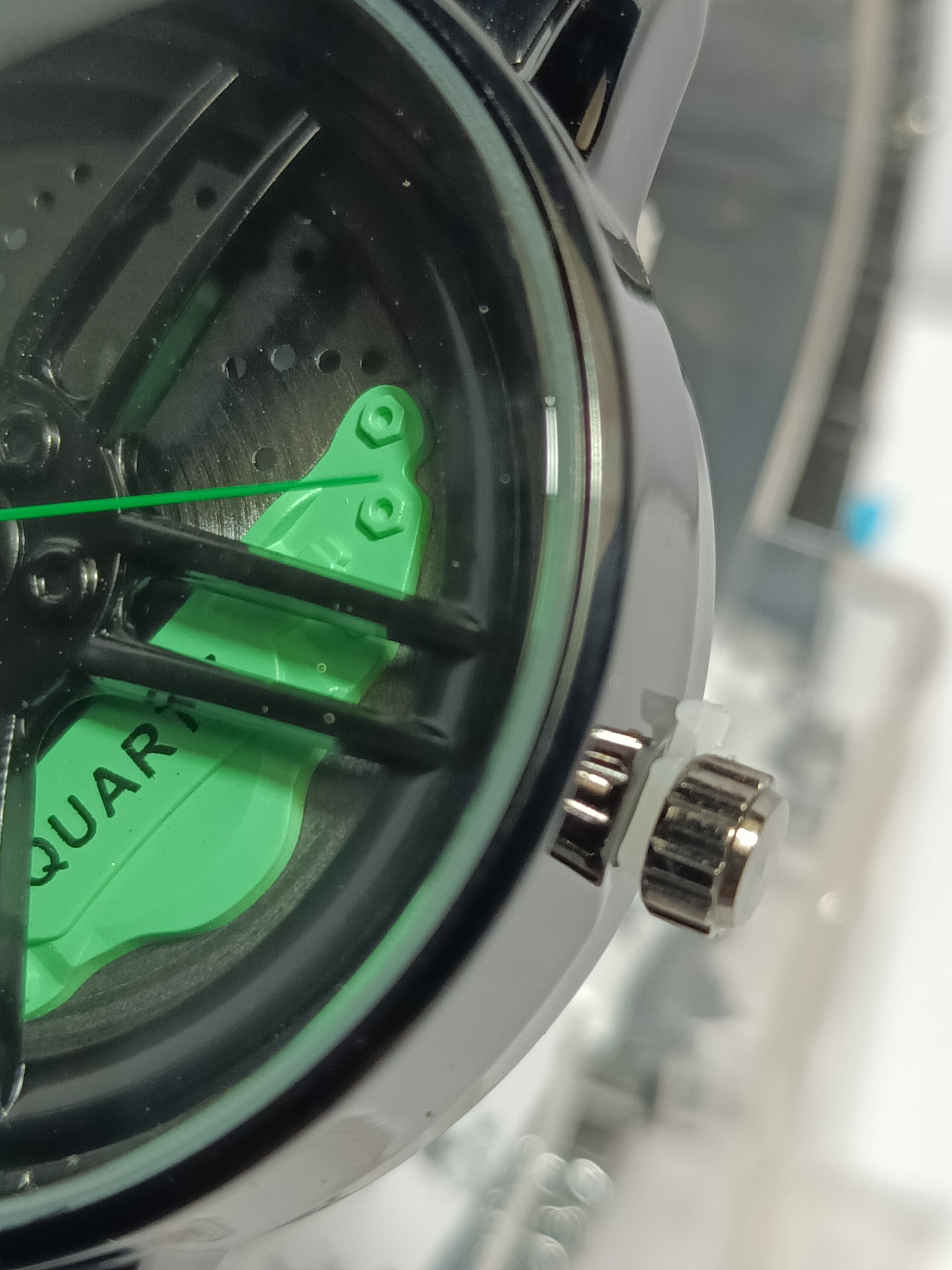 CAR WHEEL WATCH | SOINNING WATCH | ROATATING WATCH |GYRO WATCH | GREEN WATCH FOR MEN'S