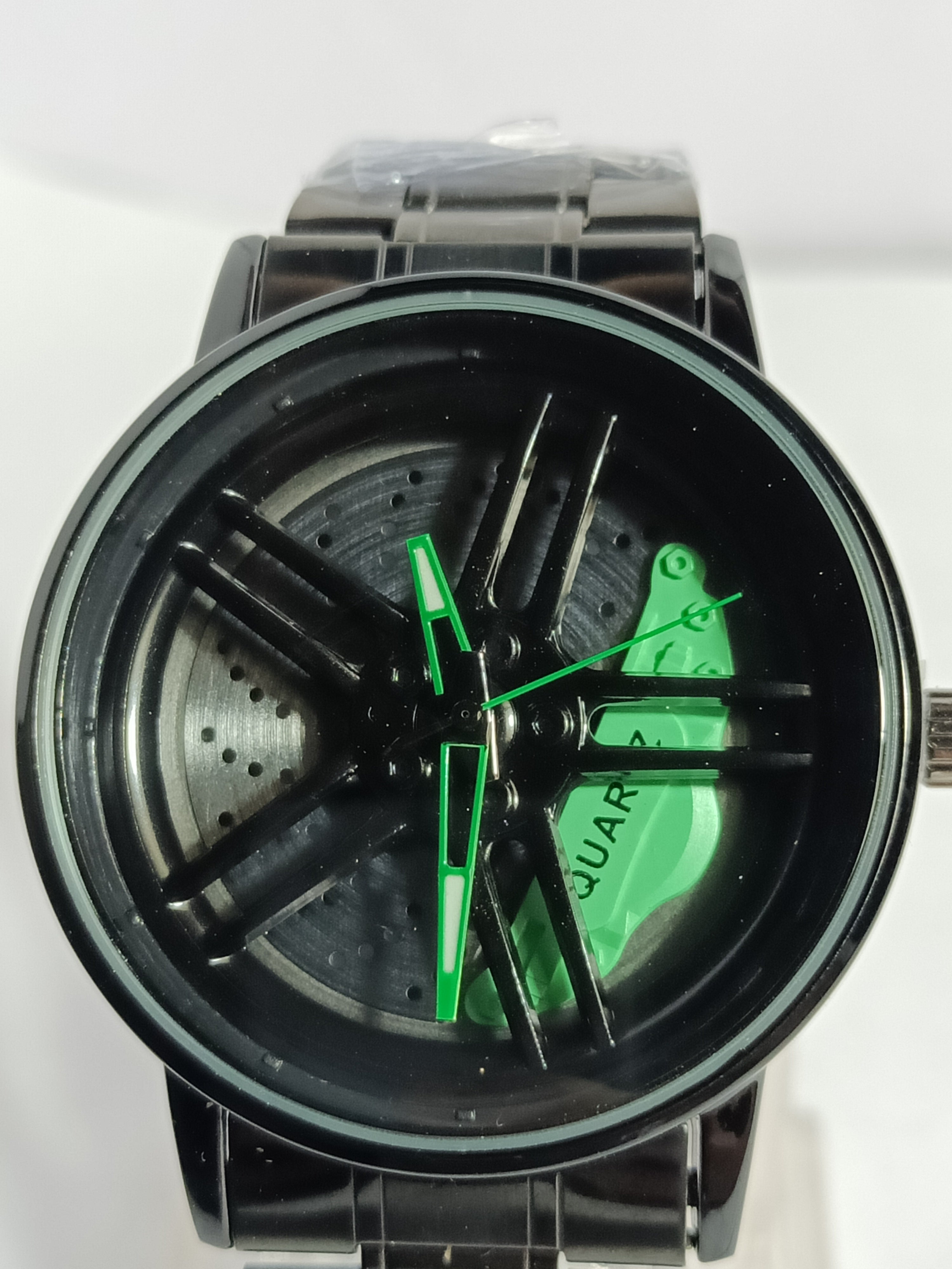 CAR WHEEL WATCH | SOINNING WATCH | ROATATING WATCH |GYRO WATCH | GREEN WATCH FOR MEN'S