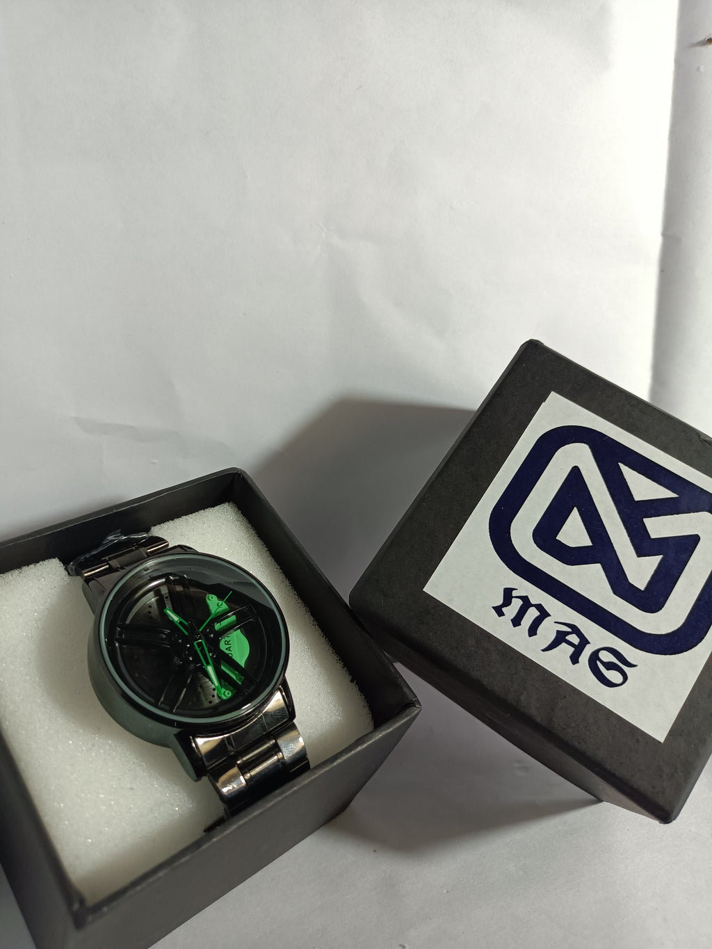 CAR WHEEL WATCH | SOINNING WATCH | ROATATING WATCH |GYRO WATCH | GREEN WATCH FOR MEN'S