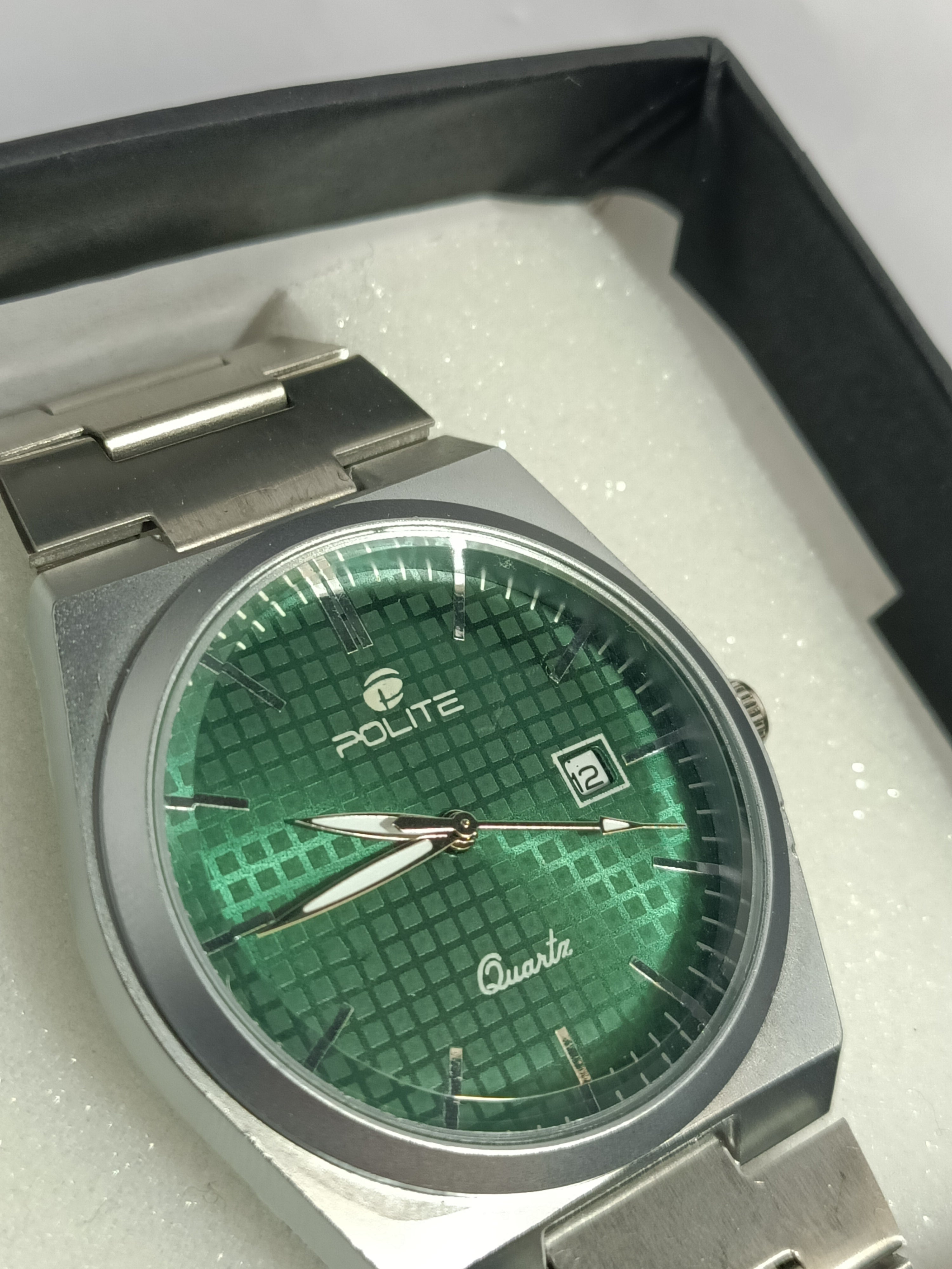 SWADESI STUFF Stainless Steel Date Display Mens Wrist Analogue Watch (Blue), Dial-Color:Multicolour, Band Color:Silver