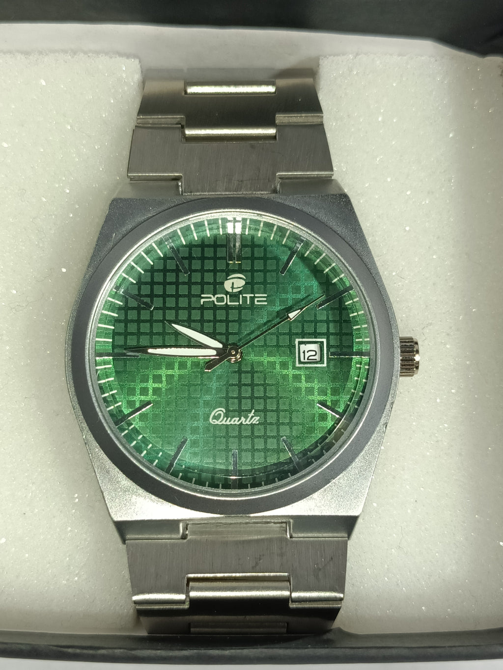 SWADESI STUFF Stainless Steel Date Display Mens Wrist Analogue Watch (Blue), Dial-Color:Multicolour, Band Color:Silver