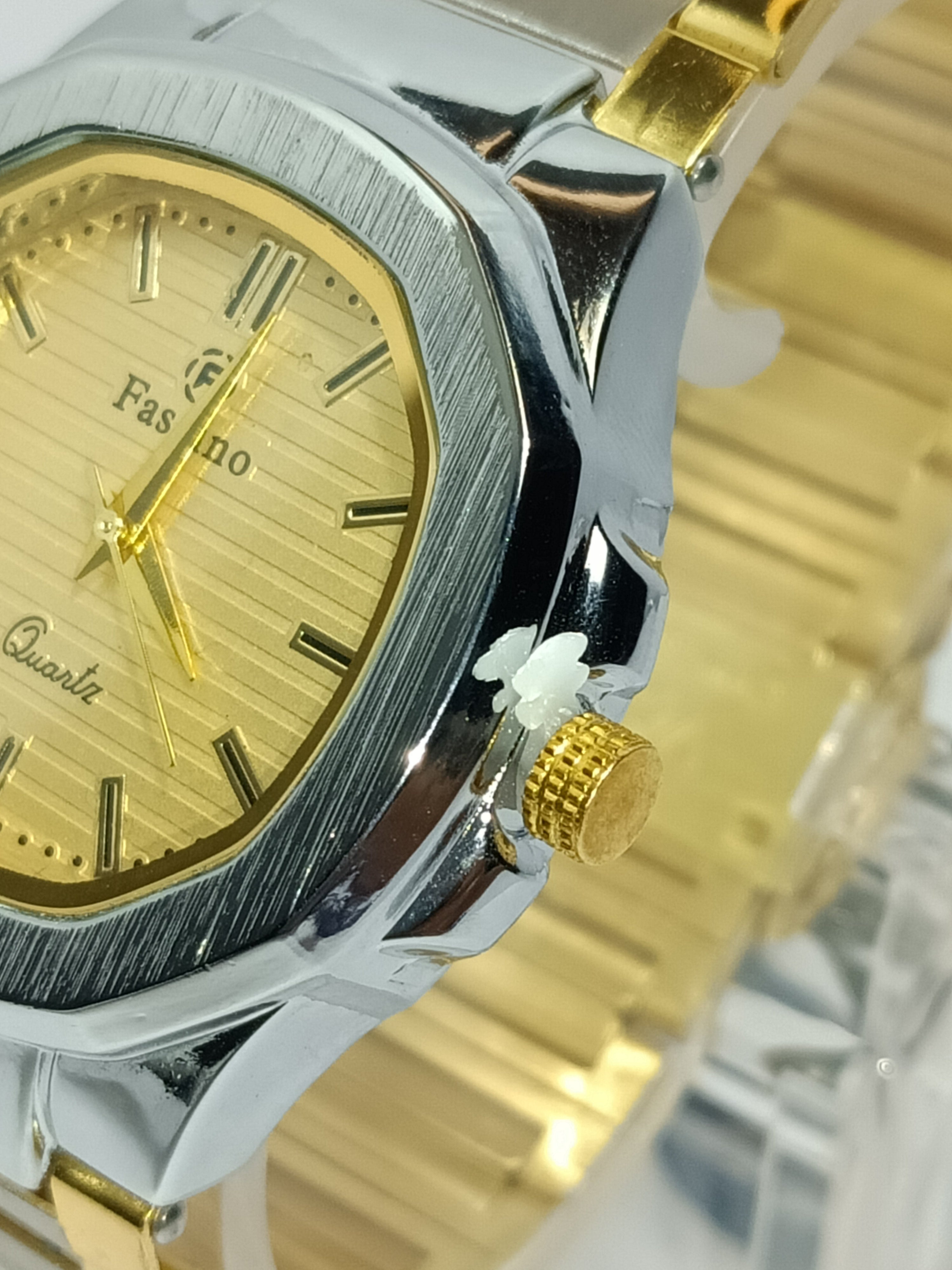 Men's Classic Business Quaetz Watch | Stainless Steal Gold Silver Dial