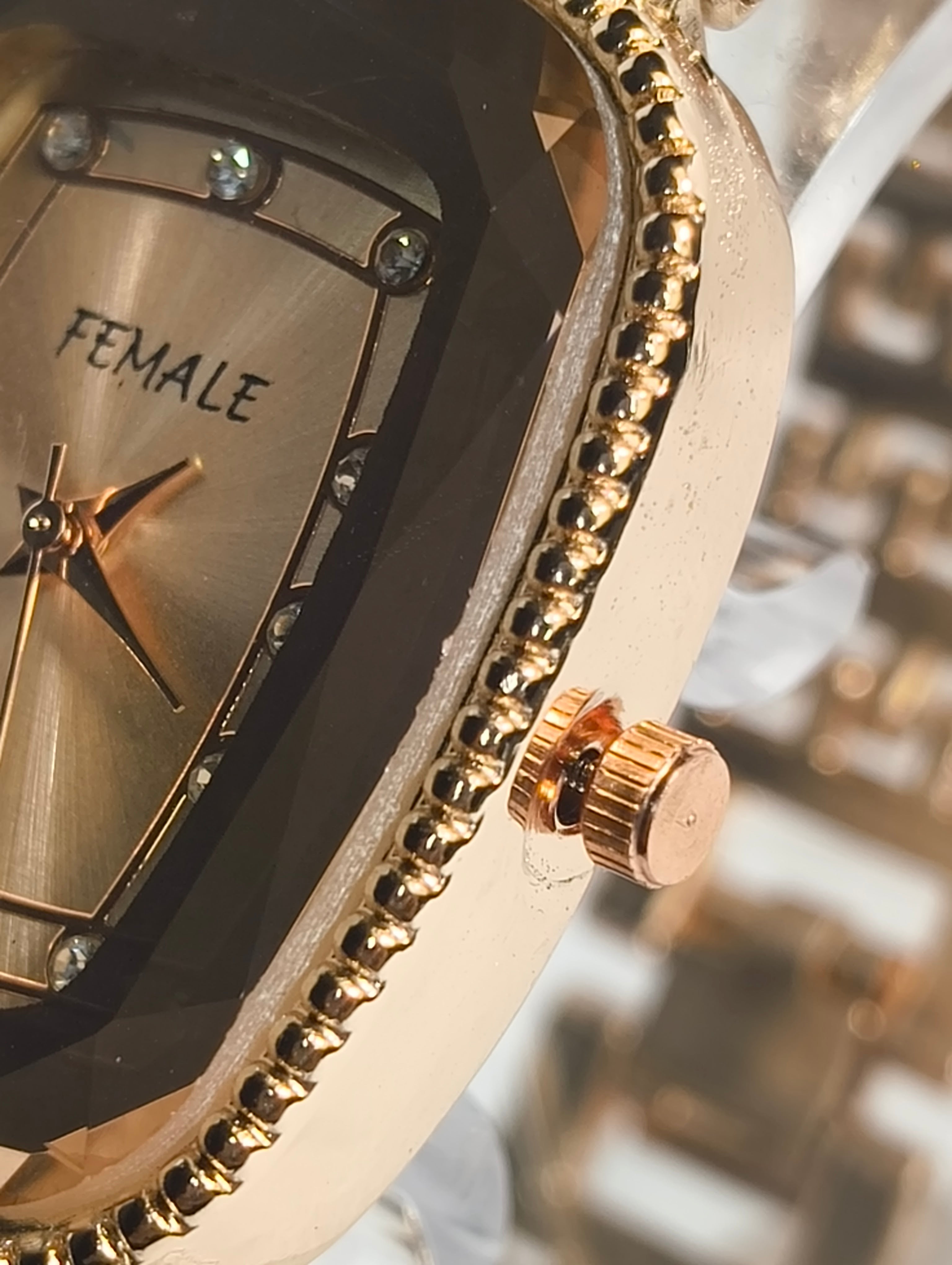 Partywear Rose Gold Analog Watch For Women