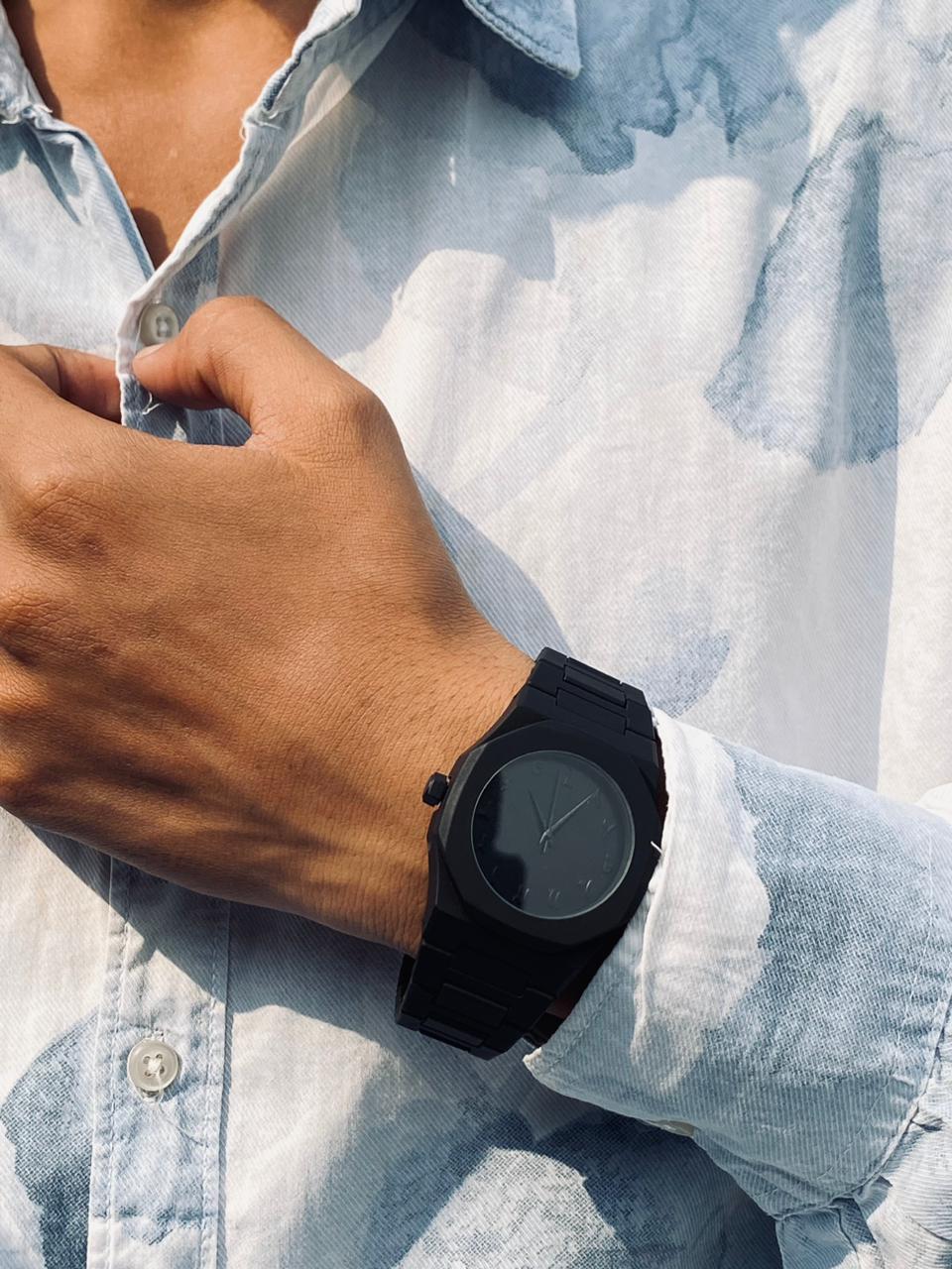 Men's Watch – Water Resistant Classic Analog Design with Carbon Strap – Men's Wrist Watch Waterproof Fashion Design, Classic Men's Watch for Men Gifts