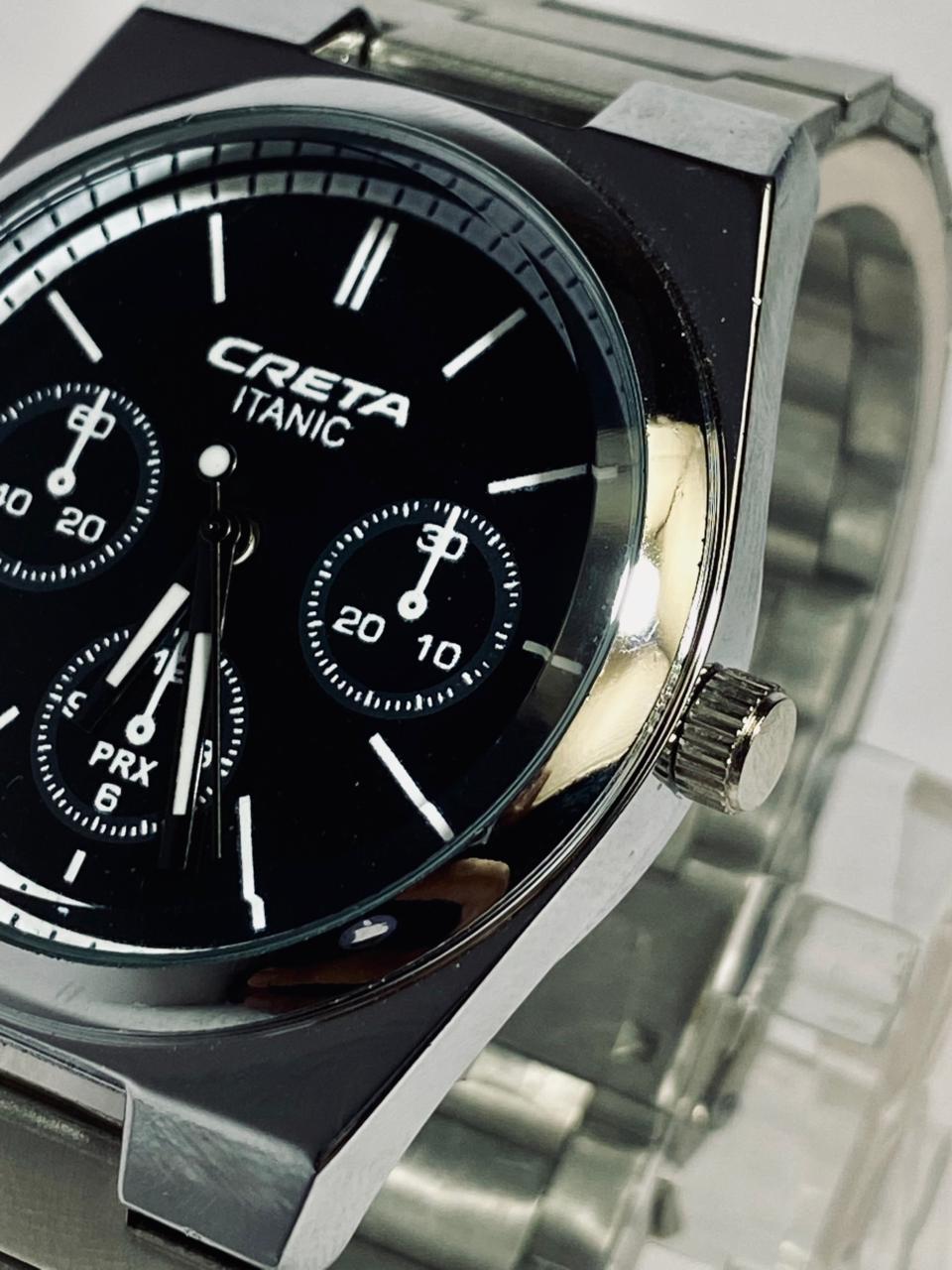 ORSGA TITON Analog Business Casual Stainless Steel Strap Decorative Subdials Watch for Men, Stylish Waterproof Wrist Watch