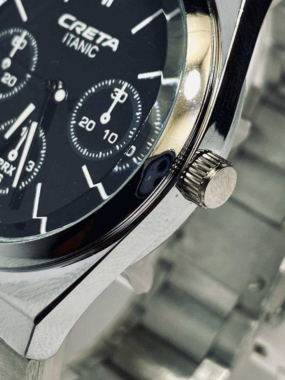 ORSGA TITON Analog Business Casual Stainless Steel Strap Decorative Subdials Watch for Men, Stylish Waterproof Wrist Watch