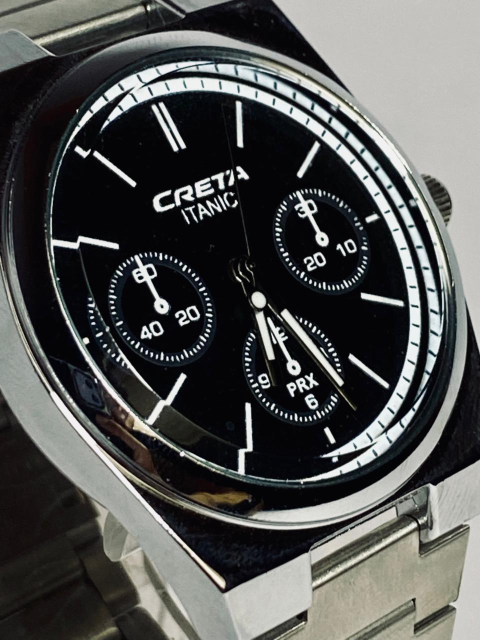 ORSGA TITON Analog Business Casual Stainless Steel Strap Decorative Subdials Watch for Men, Stylish Waterproof Wrist Watch