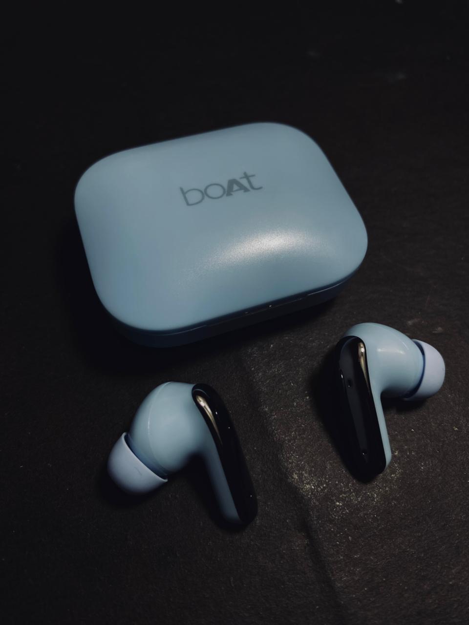 boAt Airdopes 280 ANC, Active Noise Cancellation(~32dB), 60Hrs Battery, 13mm Drivers, 4Mics ENx, Fast Charge, IPX5, v5.3 Bluetooth Earbuds, TWS Ear Buds Wireless Earphones with mic (Mint Blue)