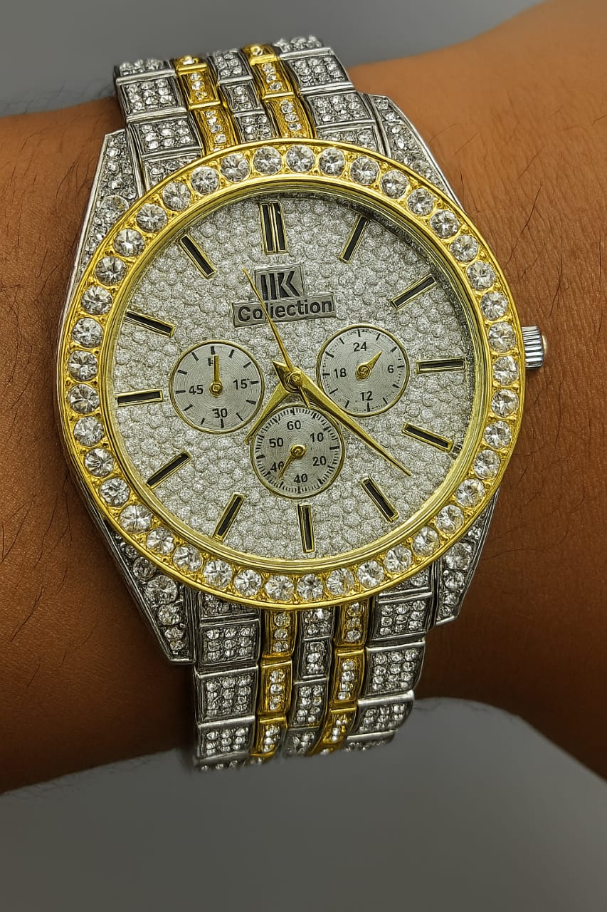 GOLD AND SILVER  MEN'S WATCH